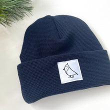 Load image into Gallery viewer, Navy Waffle Knit Beanie
